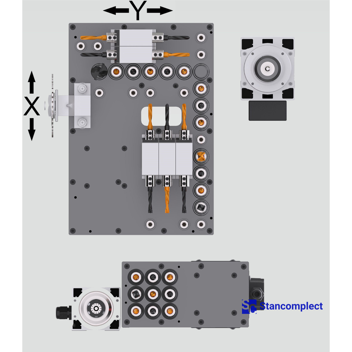 CNC Drilling Center KD-610NH with two drilling groups